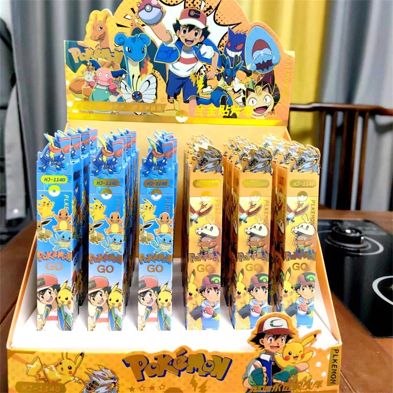 

24pcs/lot Kawaii Pokemon Press Gel Pen Cute 0.5mm Black Ink Neutral Pens Promotional Gift Office School Supplies