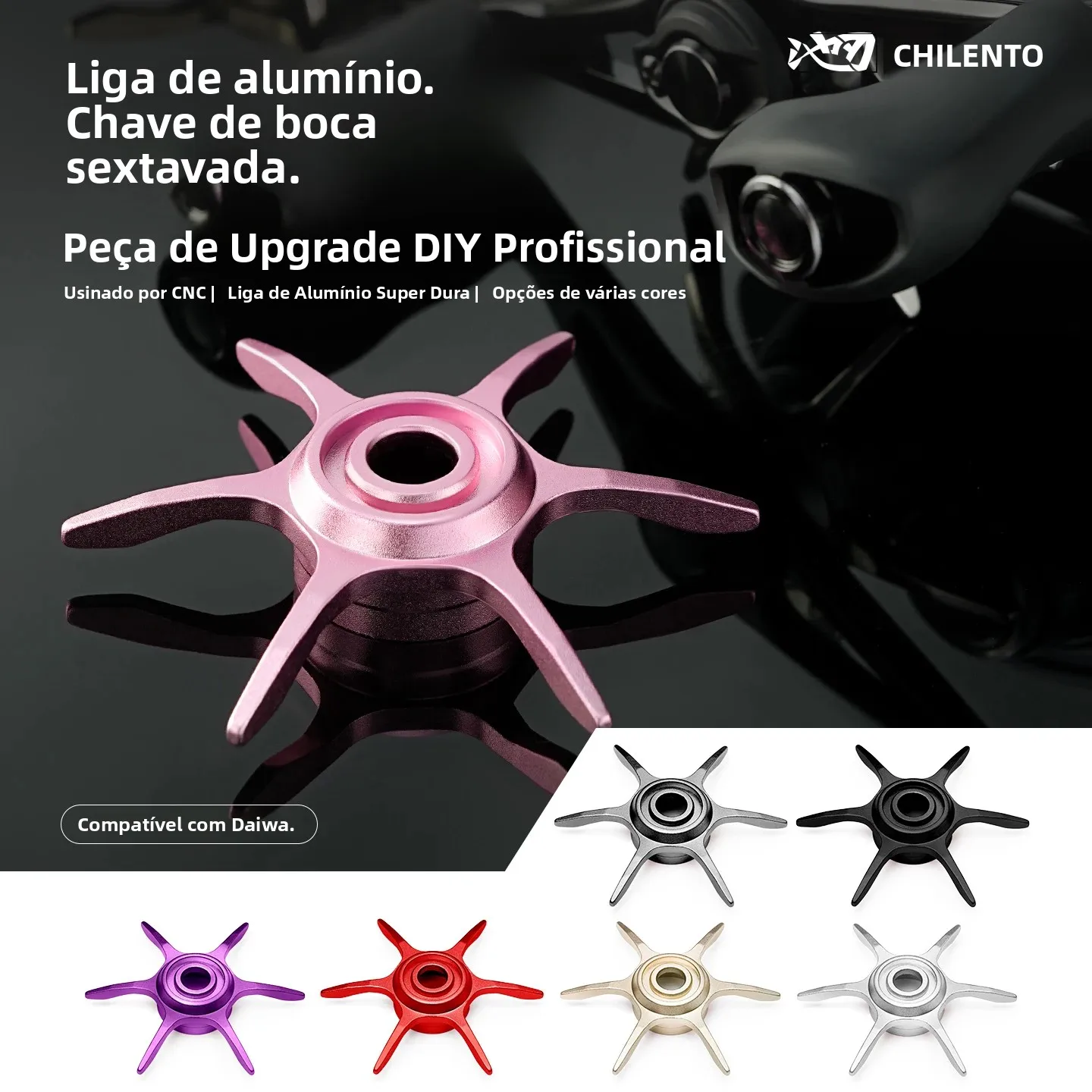 Crianças 1pc estrela arraste para daiwa tatula/zillion/vie carretel de arremesso 65mm liga alumínio diy acessórios pesca baitcaster
