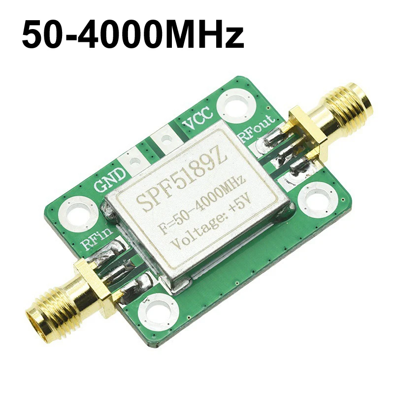 New Low Noise Amplifier LNA Module 50 4000MHz SPF5189 NF 06dB Wideband RF Amplifier for Satellite TV SDR Receiver Project