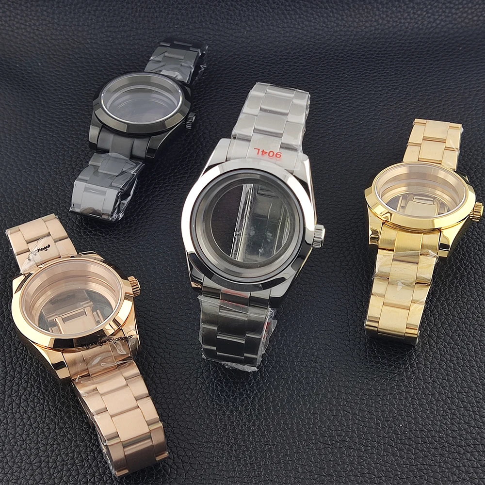 

Корпус часов 39 мм, сапфировое стекло, корпус nh35 из нержавеющей стали, подходит для nh35 nh36 nh34 nh38 nh70, водонепроницаемые детали для часов