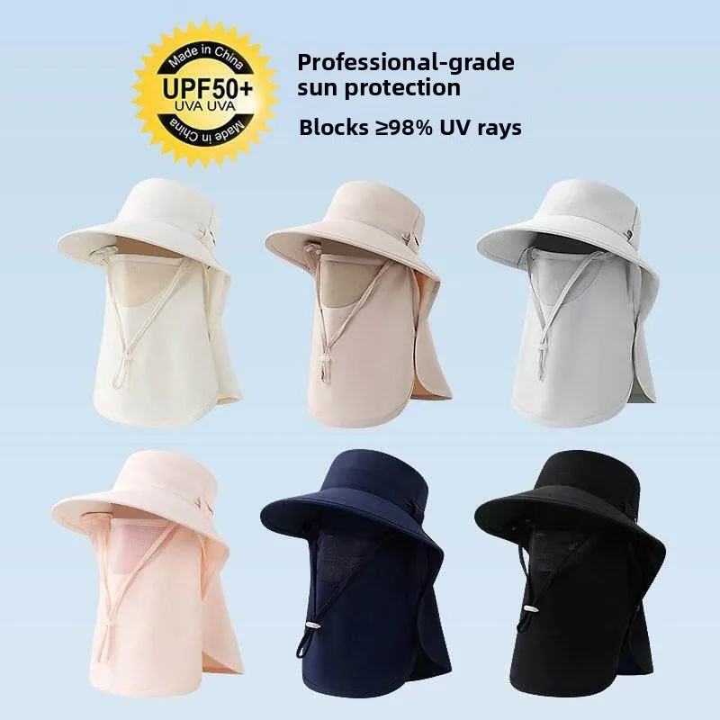 Summer Children's Northwest Desert Sandproof Sunscreen Integrated Face Mask Hat Full Face Model Breathable Sunshade Hat