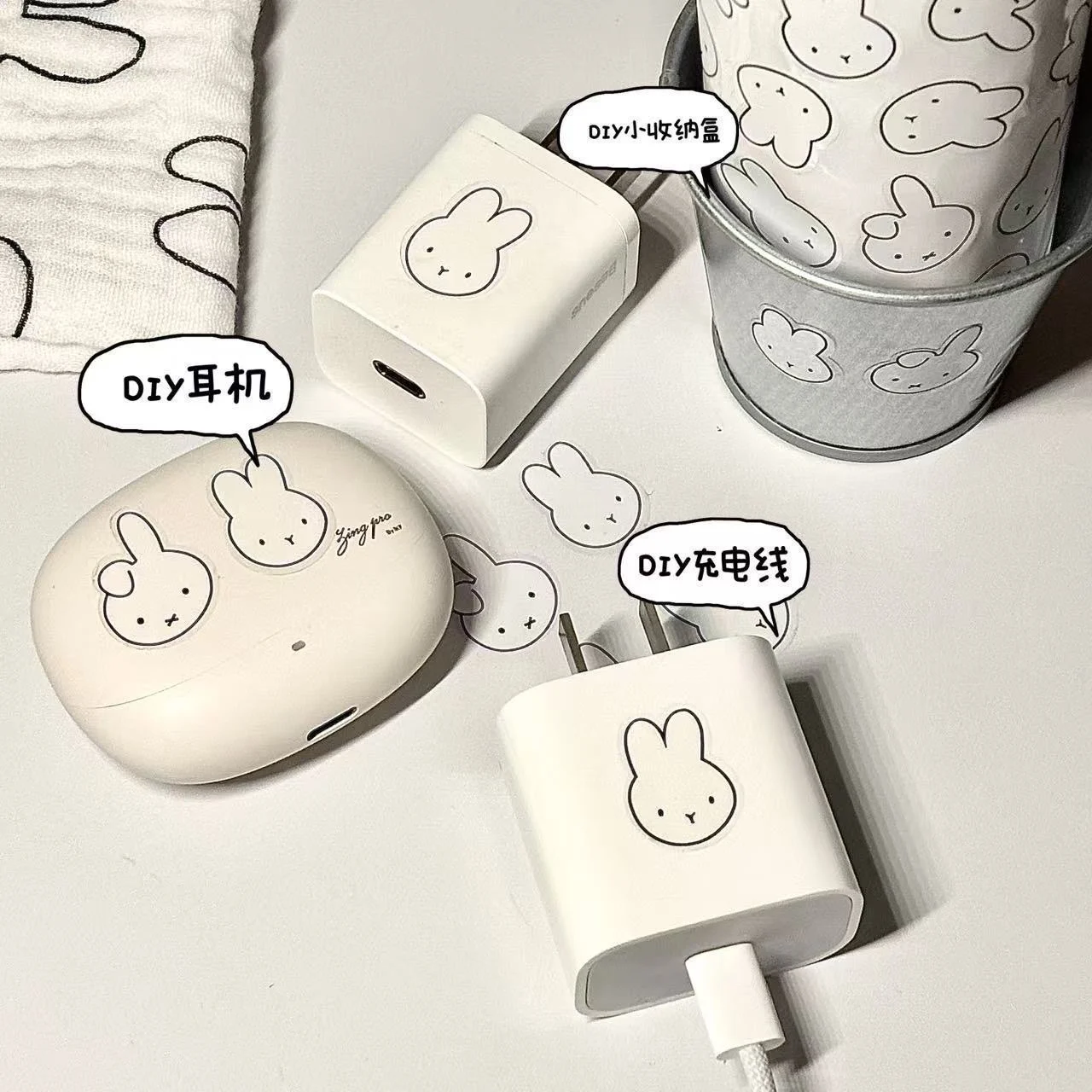 Miffy Kawaii Cute Stickers DIY Waterproof Decorative Stickers Notebook Computer Mobile Phone Shell Girl Birthday Christmas Gift