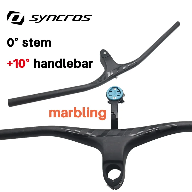 

+10 ° Syncros Carbon Handlebar Multiple Colour MTB Integrated Handlebar Stem 0 Dgree 60-110mm bike bicycle farme carbon stem