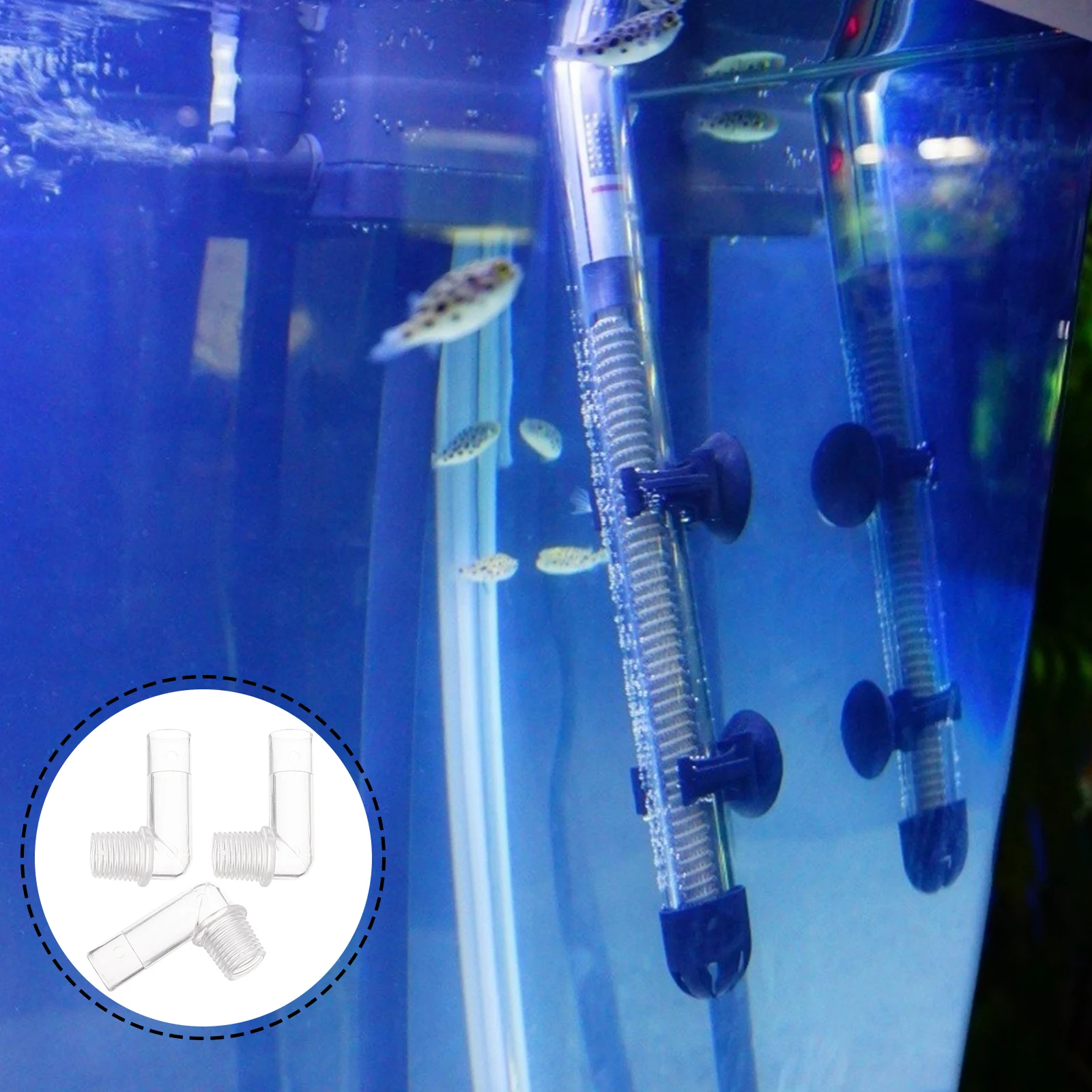 

3pcs Pipe Connectors 90 Degree Elbow Fish 90 Degree Connectors Tank Hose Coupling Parts Fittings Tubing Accessories