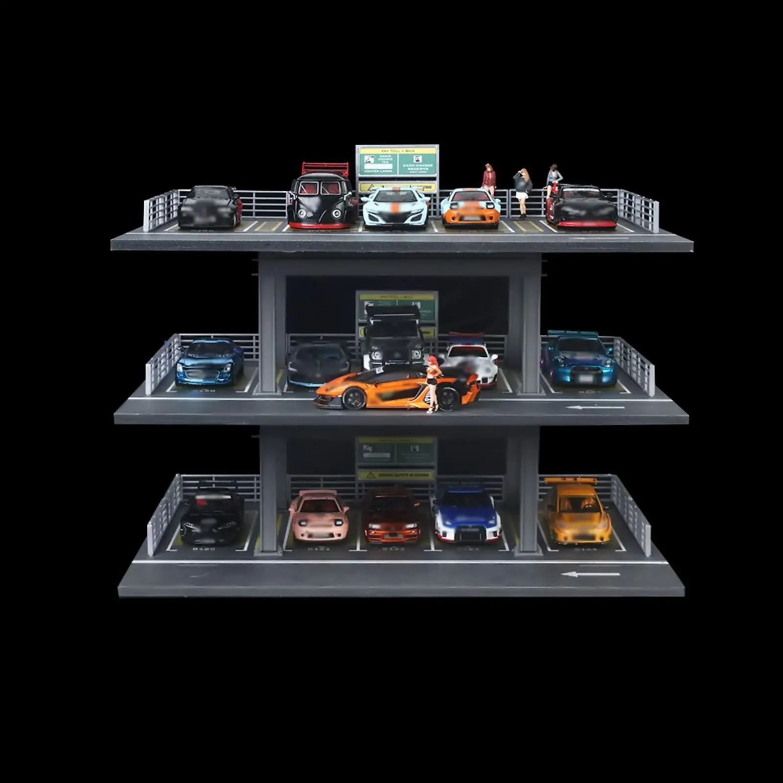 1/64 Scale Diecast Model Car Display Case,Car Garage Display Case,Vehicle Model Case,Tabletop Decor for Sports Car Collectors