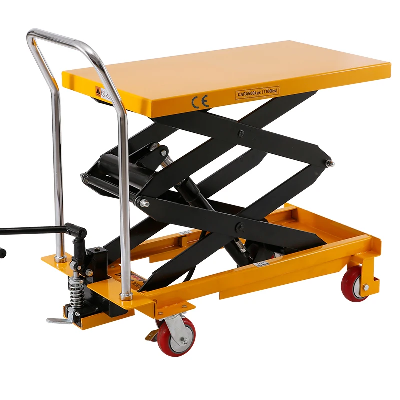 Fully pallet lifter electric platform car MEMT400 lift table scissors electric lift platform