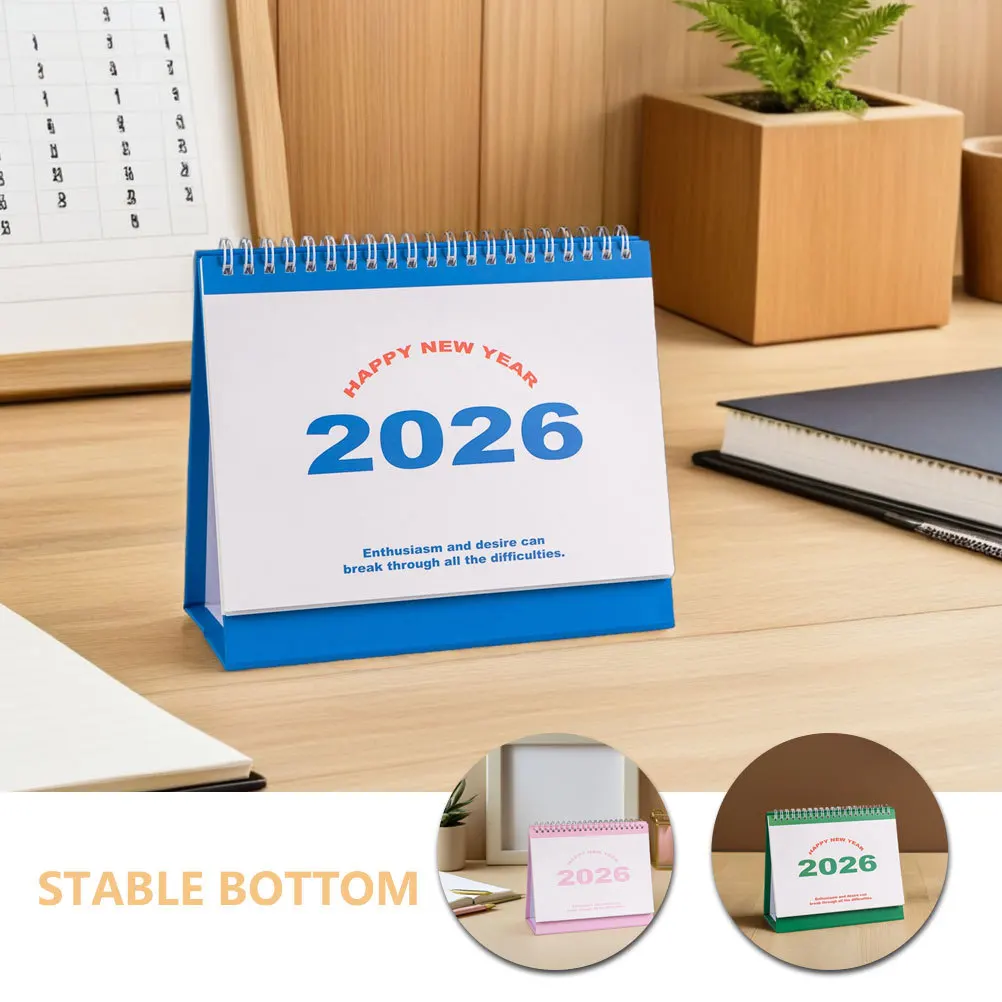 4 個 2026 卓上カレンダー スタンディングフリップデスクトップカレンダー 英語レイアウト 習慣トラッカー マンスリーオーガナイザー オフィス ホーム