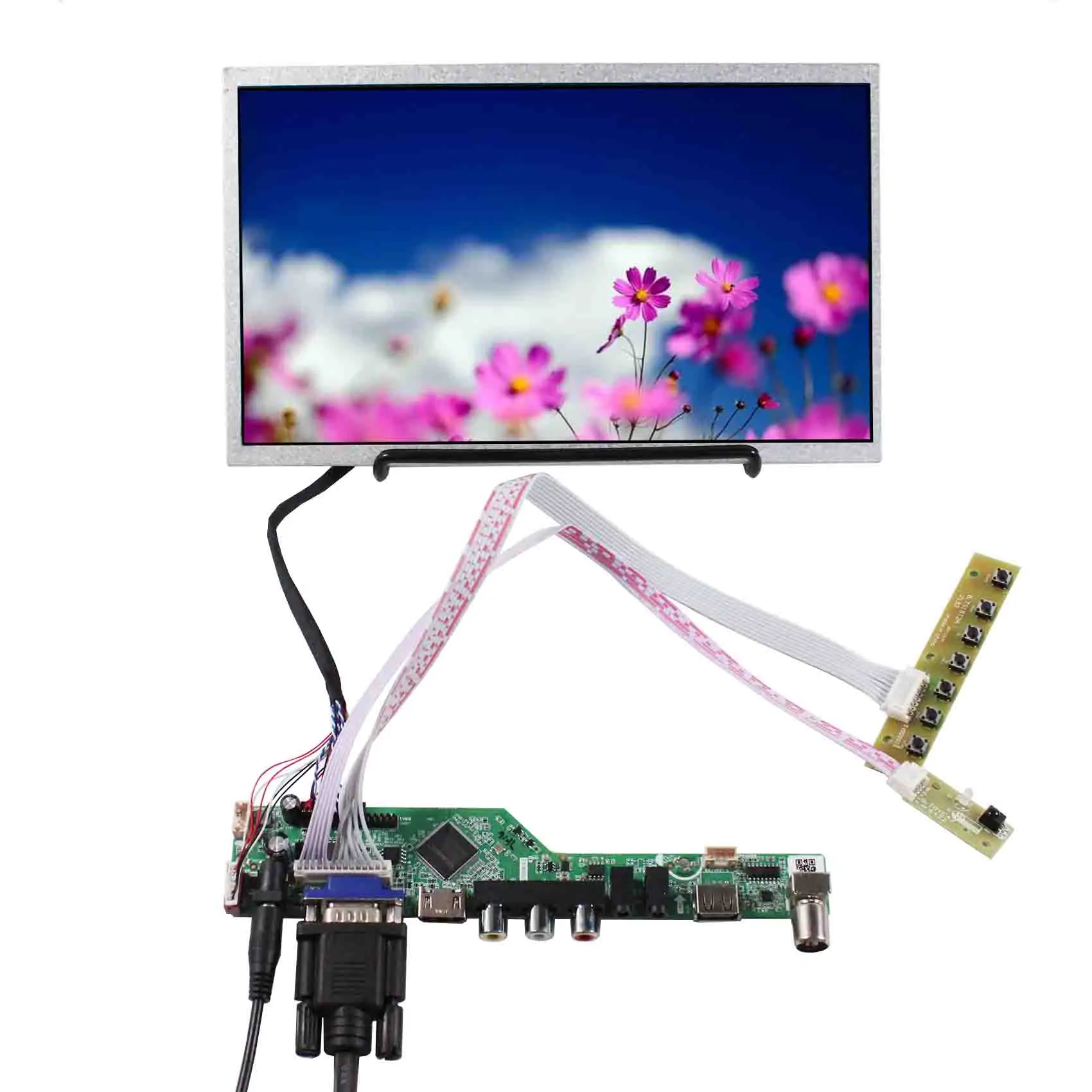 

HDM I VGA AV USB LCD Controller Board 10.1inch 1366x768 LCD Screen