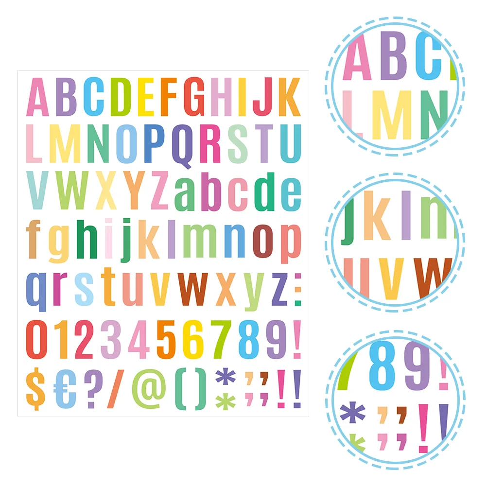 10 Sheets Alphabet Stickers Mother's Day on Letters Labels Removable for Crafts Vinyl Flat Surface Number Decals