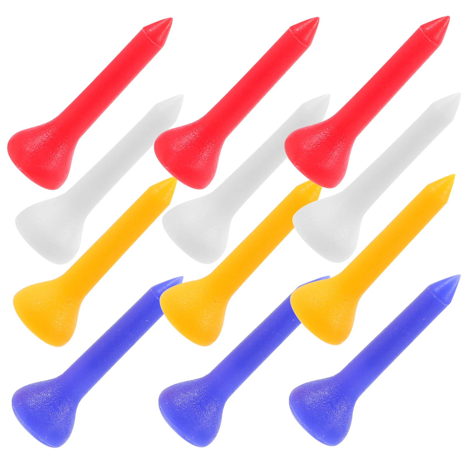 

100Pcs Colored Plastic Golf Tees Durable Unbreakable Lightweight Assorted Sizes Bright Structure Long Lasting Golf