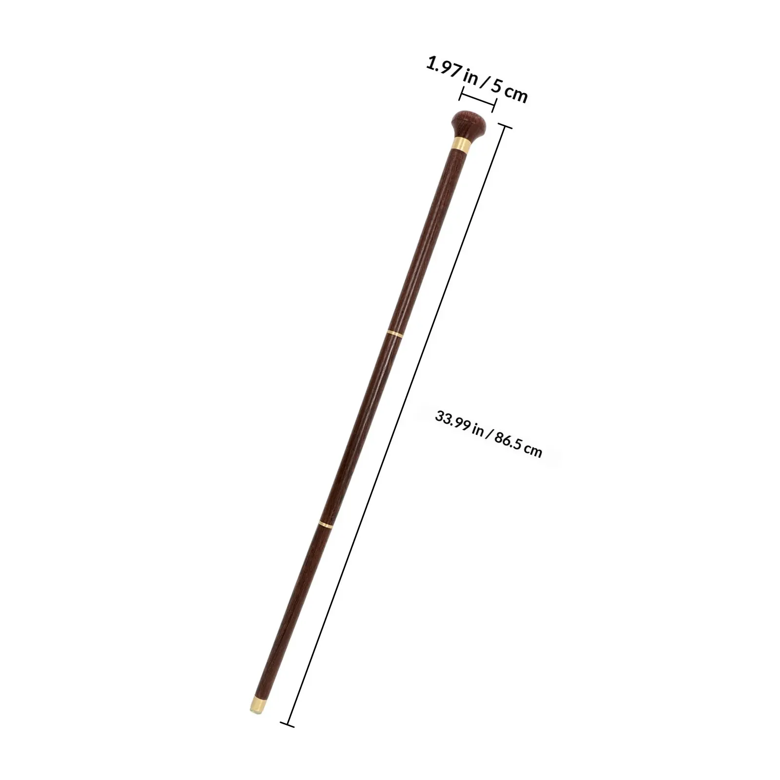 Senior Walking Cane Three-Section Detachable Wooden Design Anti-Slip Handle Reliable Support for Hiking Travel Daily Use Walking