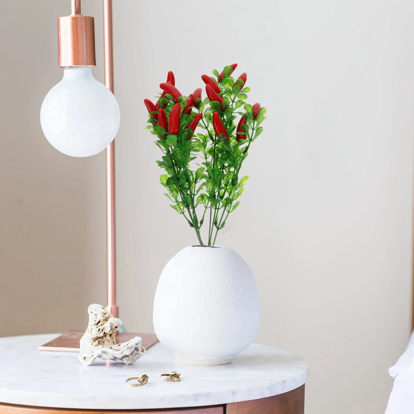 

4 Pcs Outdoor Decoration Artificial Bouquet Home Pepper Chili Plants Simulation