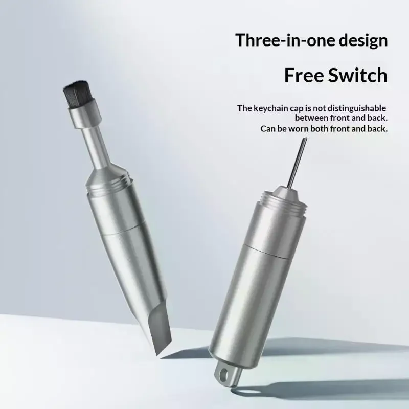 3-in-1 Cleaning Brush Mobile Phone Card Pin Keychain Sim Battery Compartment Multi-Function Cleaning Brush Handset Cleaning
