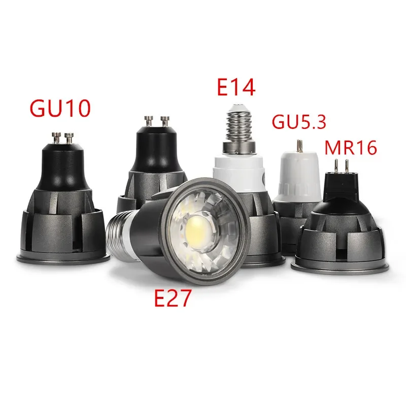 10 قطعة LED السوبر مشرق عكس الضوء GU10 COB LED 3 واط 5 واط 7 واط LED لمبة مصباح AC110V 220 فولت الأضواء الدافئة الأبيض/الباردة الأبيض ledbulb الإضاءة