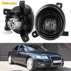 2 X Car Canbus LED Lens Fog Light Assembly 30W H11 For Audi A6 S6 C6 4F Estate/Sedan S-Line 2009-2011(Not Fit Allroad Quattro)