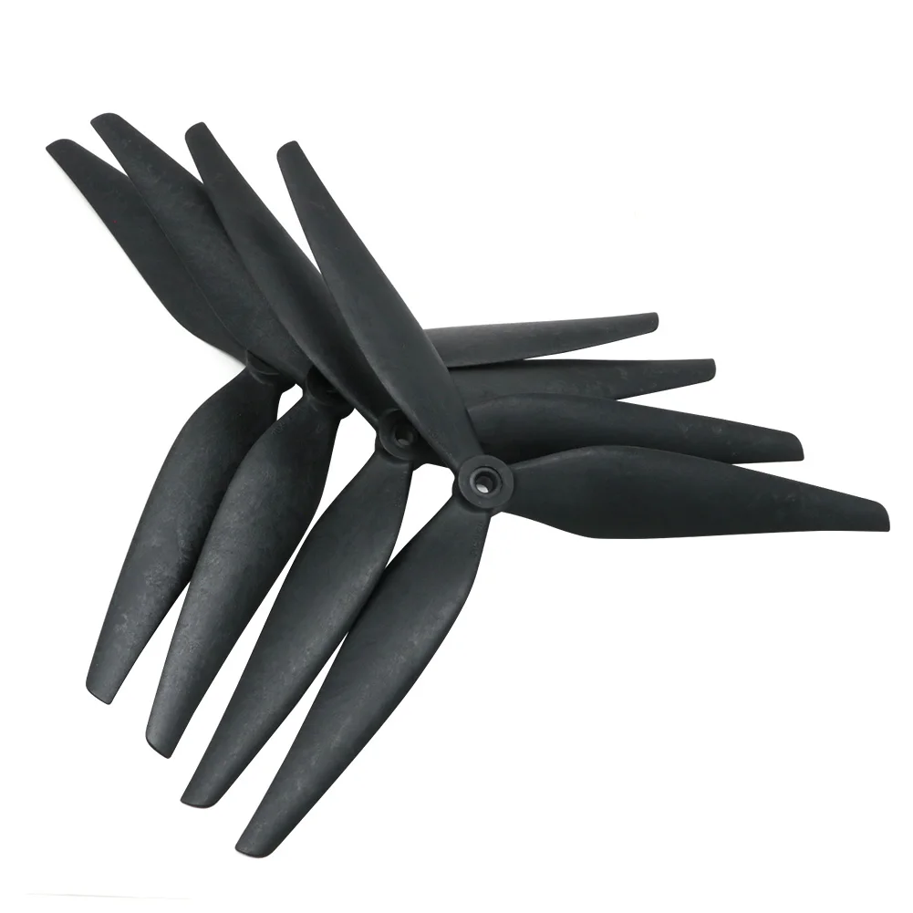 2 Paar Hqprop 10X5X3 9X5X3 10X5.5X3 1050 9050 1055 10Inch 9Inch 3 Blades Zwart Carbon Versterkte Nylon Propeller Voor Rc Fpv Drone