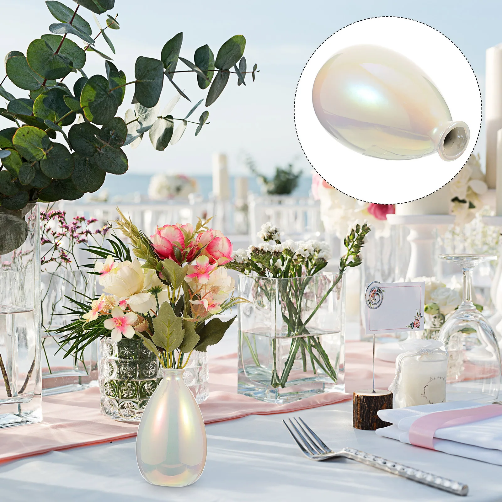 

1 pc Ceramic Large Capacity Flower For Home Office Decorative Vase Dried Flowers Branches Household Vase Table Centerpiece