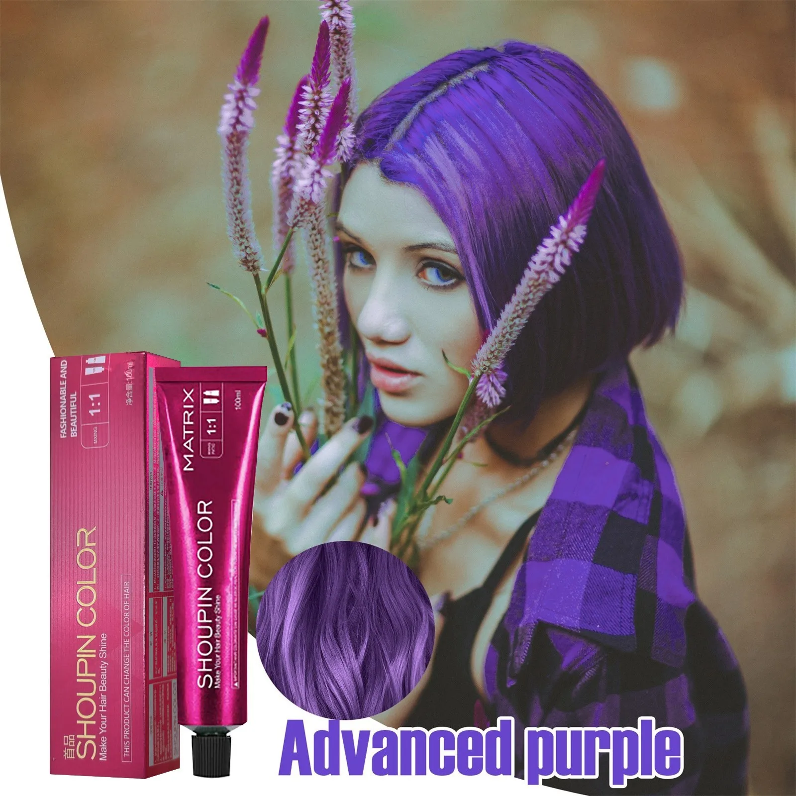 Champú temporal para teñir el cabello azul y negro vibrante: fórmula de depósitos por micropigmentos para teñir en casa sin salón