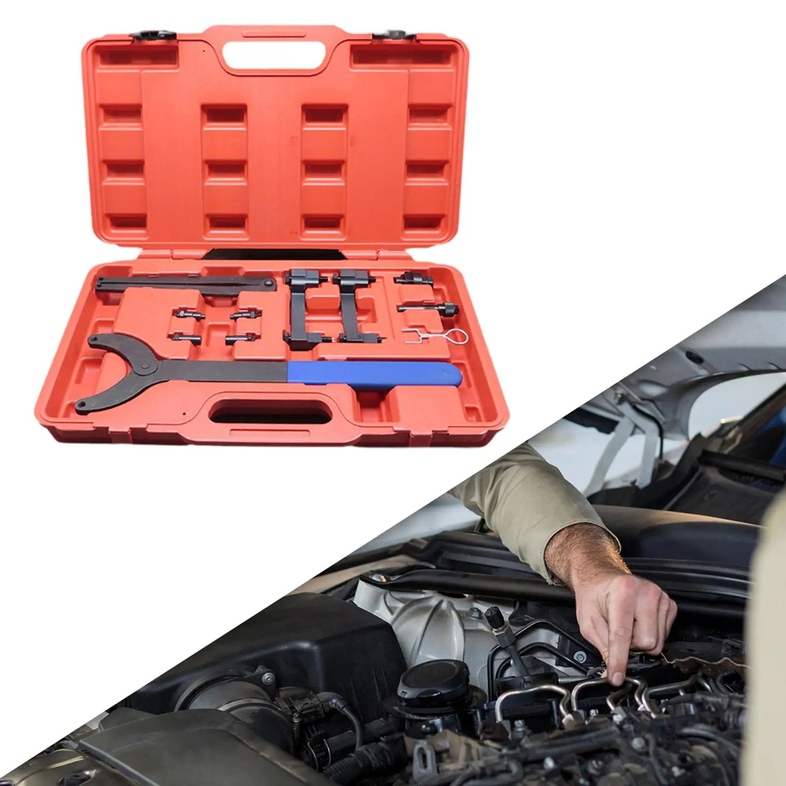 

Engine Timing Tool Set with Storage Box Repair Tools for Audi 2.4L 3.2L