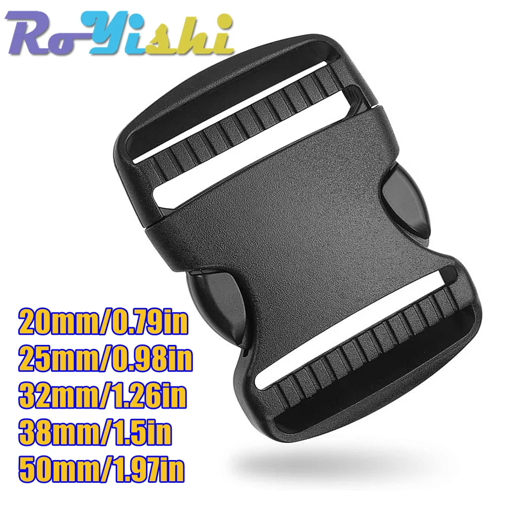 20mm 25mm 32mm~50mm Plastic Hardware Dual Adjustable Side Release Buckles Molle Tatical Backpack Belt Bag Parts Strap Webbing