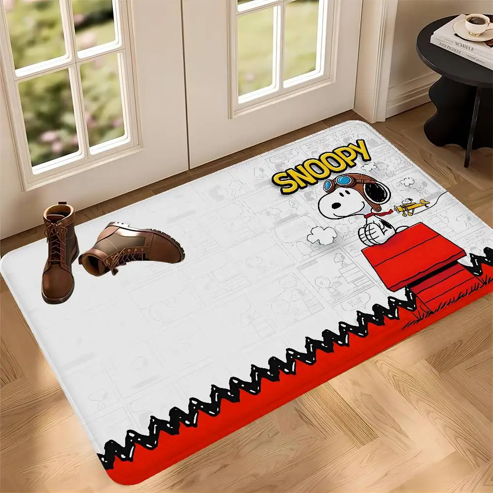 Cartoon Cute S-Snoopys Dog Door Mat Nordic Style Bedroom Living Room Doormat Home Balcony Anti-Slip Alfombra