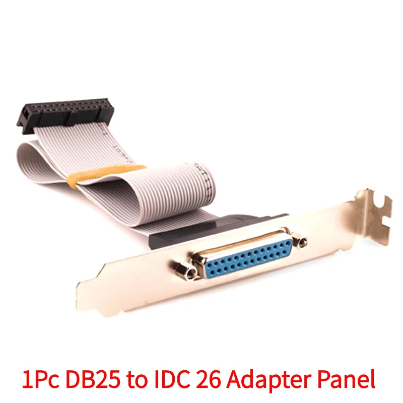 1Pc LPT1 Parallel Port Printer I/O Adapter DB25 To IDC 26Pin Header Slot Plate.
