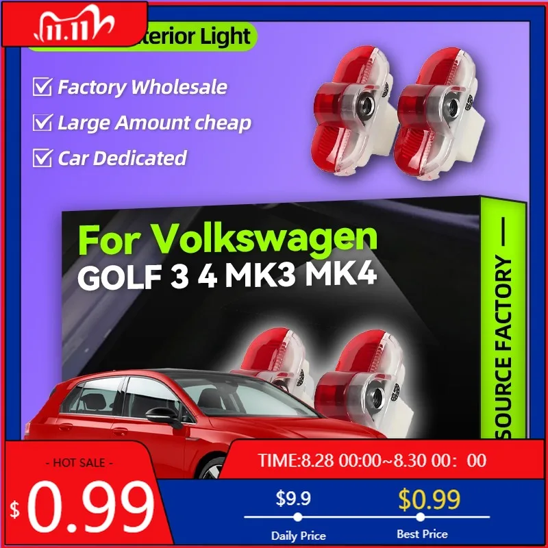 

2026 Новый для VW VOLKSWAGEN светодиодный светильник для украшения интерьера двери автомобиля, аксессуары для VW Caddy MK3 Bora Lavida Golf 3 4 MK3 Be