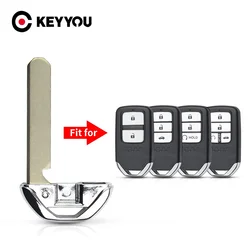 KEYYOU Uncut Car Key Blade For Honda Accord Odysee Civic HR-V 2016 2017 2018 Remote Car Smart Key Keyless Emergency Insert Key