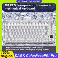 DAGK ColorReco F81 Pro Mechanical Keyboard Wireless Bluetooth Three Mode Transparent Acrylic Rgb Gasket Hot Swap 81 Keys Custom