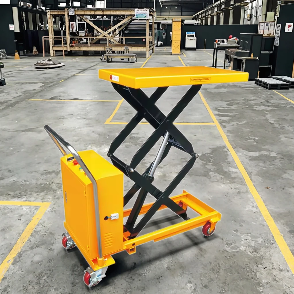 Factory Price 300KG Movable Lifting Table Warehouse Small Portable Manual Hydraulic Lift Platform