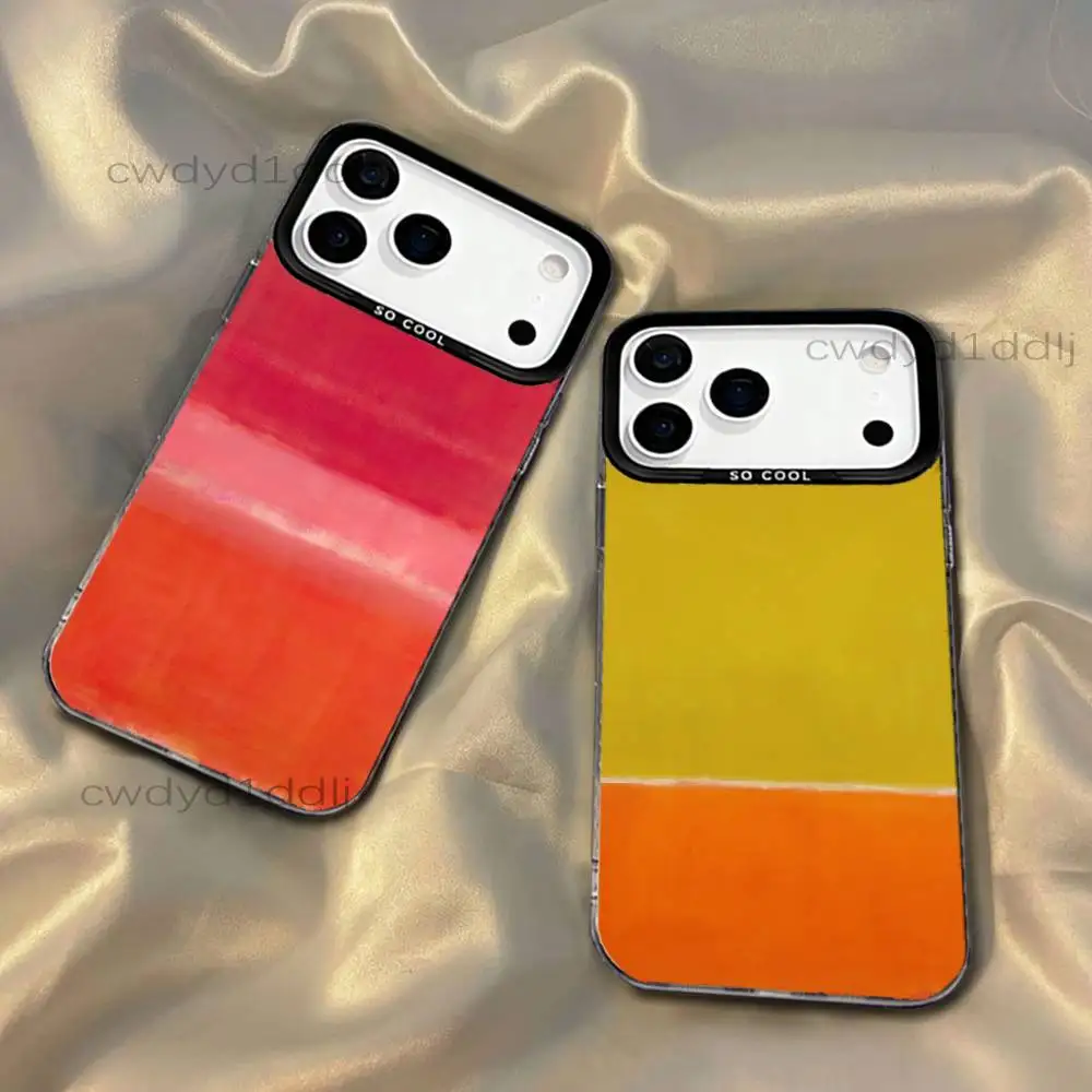 

M-Mark Rothko Art Paintings For iPhone 17,16,15,14,13,12,X,8,Pro,Max,Plus,SE4,Air,Mini Black IMD Matte Case