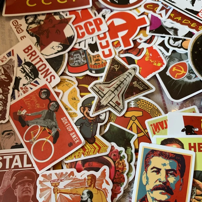 50 Pieces USSR Union Stalin Soviet Stickers for Laptop Bike Motorcycle