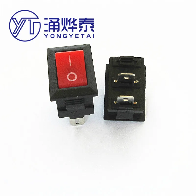 YYT 10PCS KCD11 Rocking Switch 2-Position/3-Pin Bent Terminals 15*10mm Toggle Power Switch 3A250V