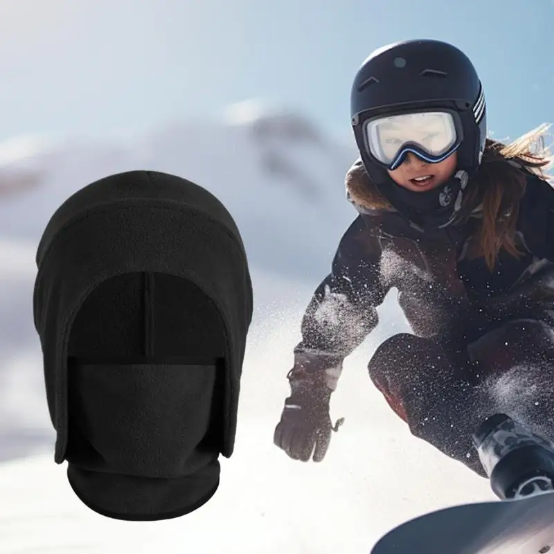 Ski Face Cover Face Warmer Fleece Head Cover Neck Covering Outdoor Cycling Headgear Thermal Winter Neck Scarf Cold Face Shield