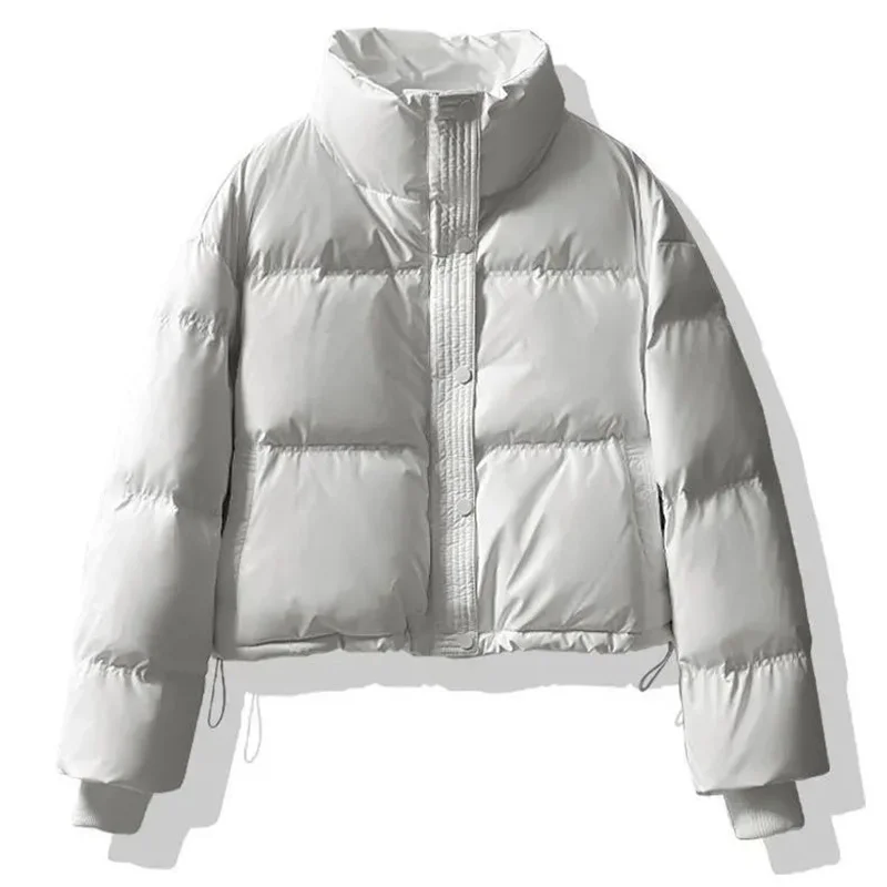 Winter Parkas Thick Bread Coat2026New Disposable PU Leather Down Cotton-Padded Jacket Women Short Warm Cotton Padded Coat Female