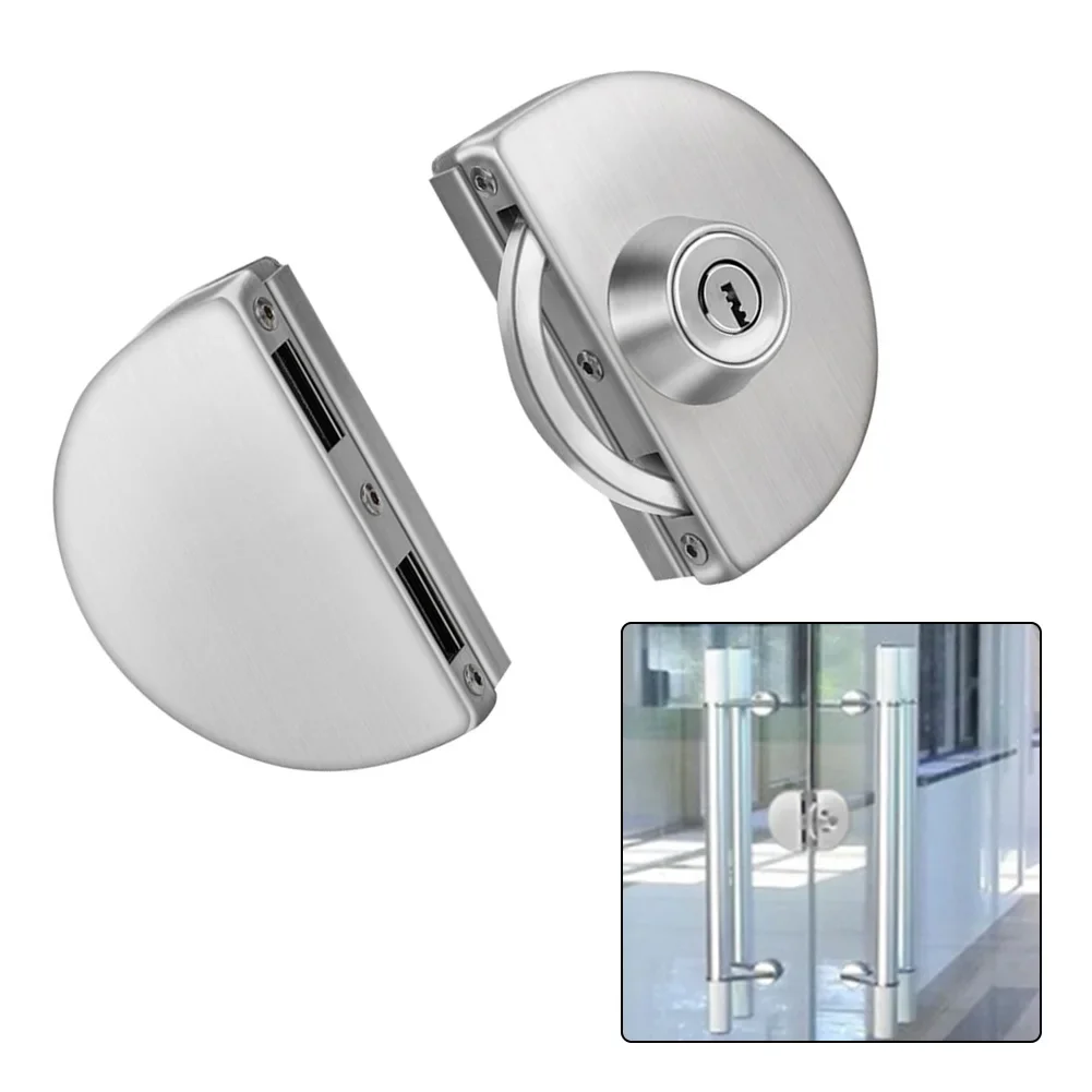 Serrure de porte en verre en acier inoxydable, loquet de sécurité domestique, loquet à 2,2 rotatif, loquet de porte, quincaillerie de porte simple face, 2 portes, 1PC