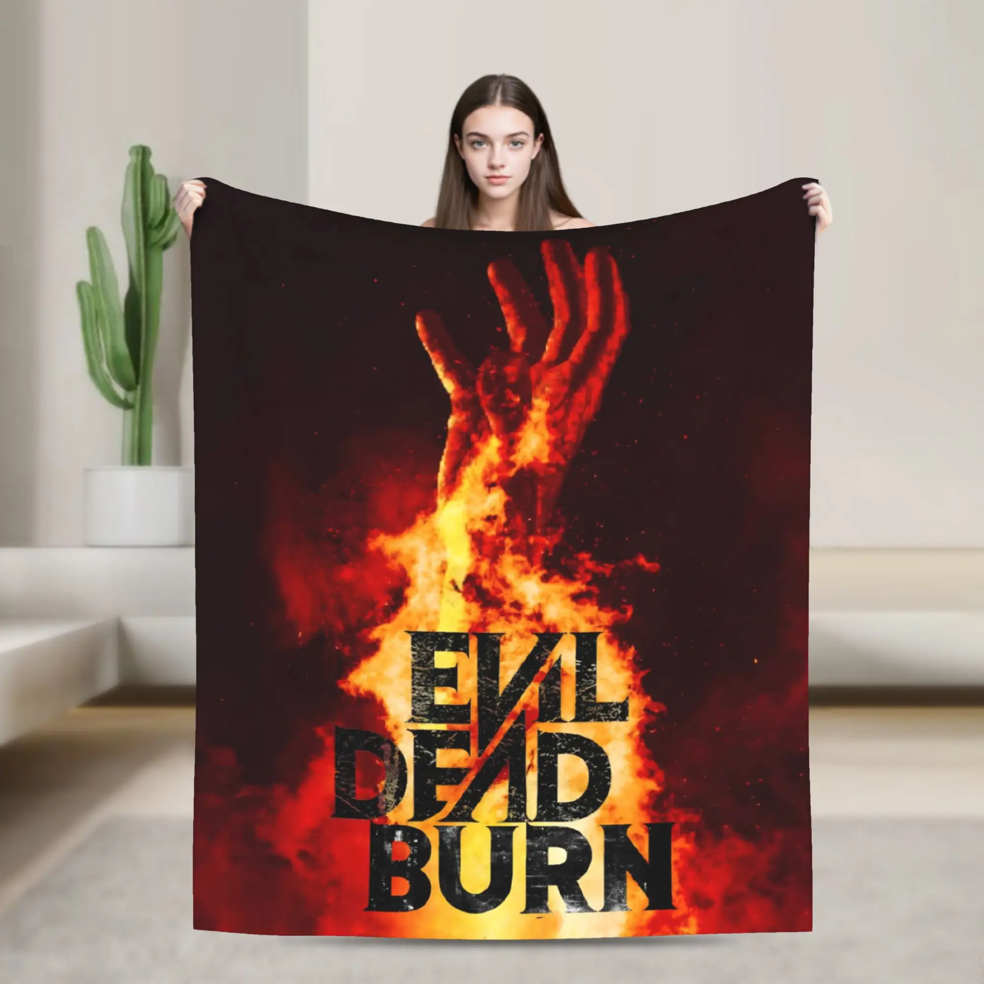 Evil Dead Burn Blanket Cozy Soft  Throw Blankets for Bed 50x60 Inch Multi-size Rug Piece
