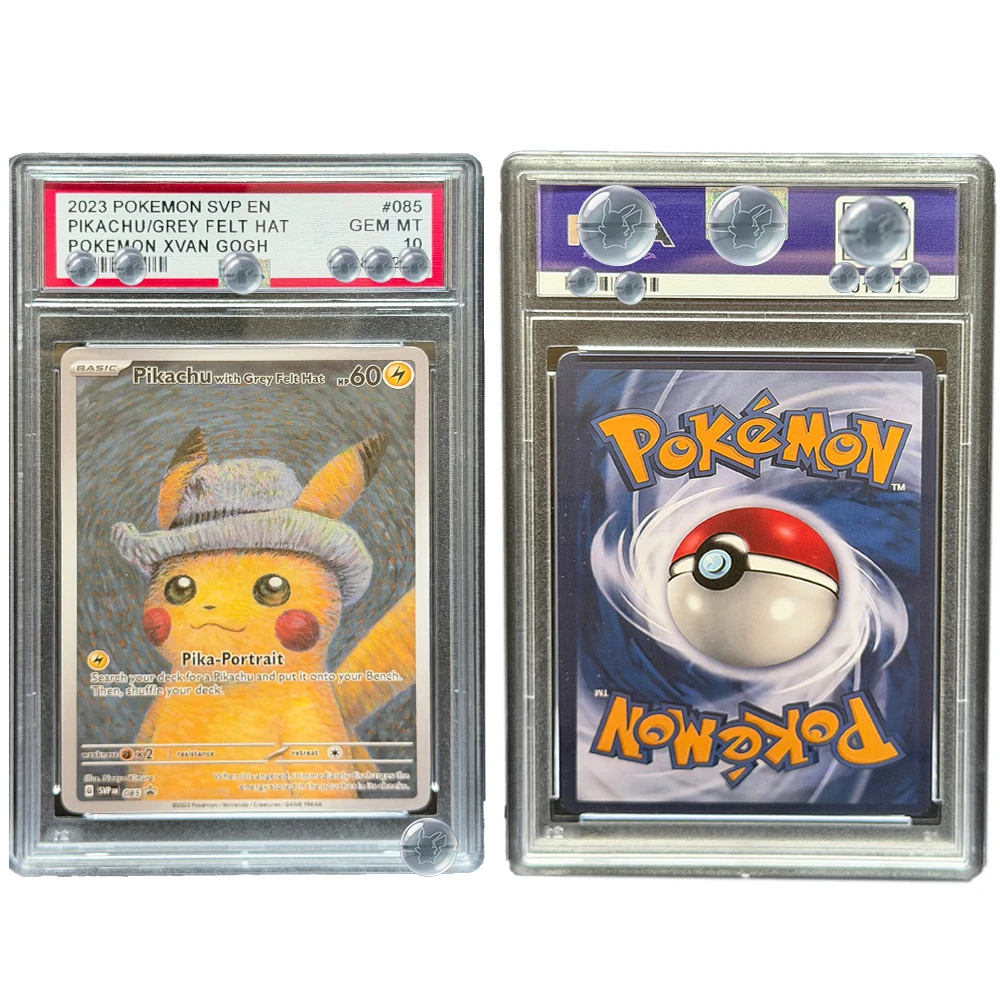 Image of 2023 POKEMON SVP EN PIKACHU/GRAUER FILZHUT POKEMON XVAN GOGH DIY Proxy PTCG Graded Collection Card Spezielle Kunst-Seltene Karte