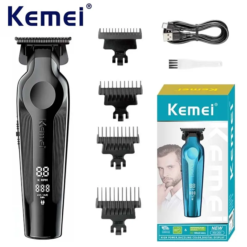 

Перезаряжаемый триммер для салона Kemei, машинка для стрижки волос, высокая скорость
