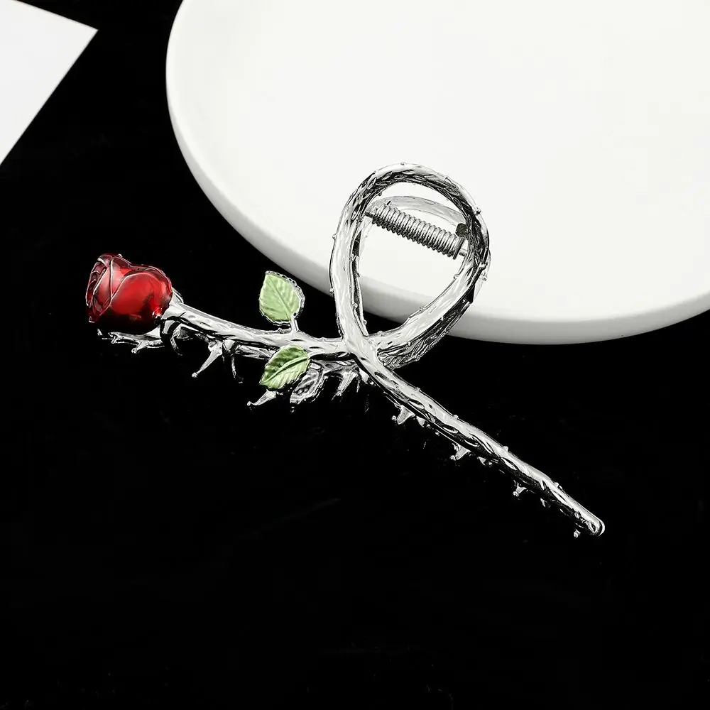 

Simple Sweet Girls Flower All-match Vintage Korean Style Hair Clip Female Hair Accessories Metal Catch Clip Geometric Hair Claw