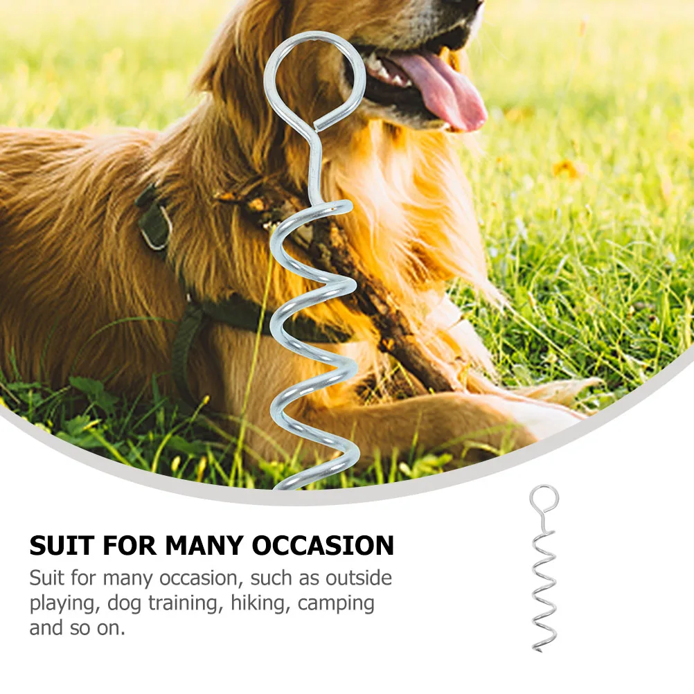 

Heavy Duty Spiral Dog Stake for Yard Camping Ground Iron Reusable Large Dogs Outdoor Training Fence Tie Out Leash Anchors Stakes