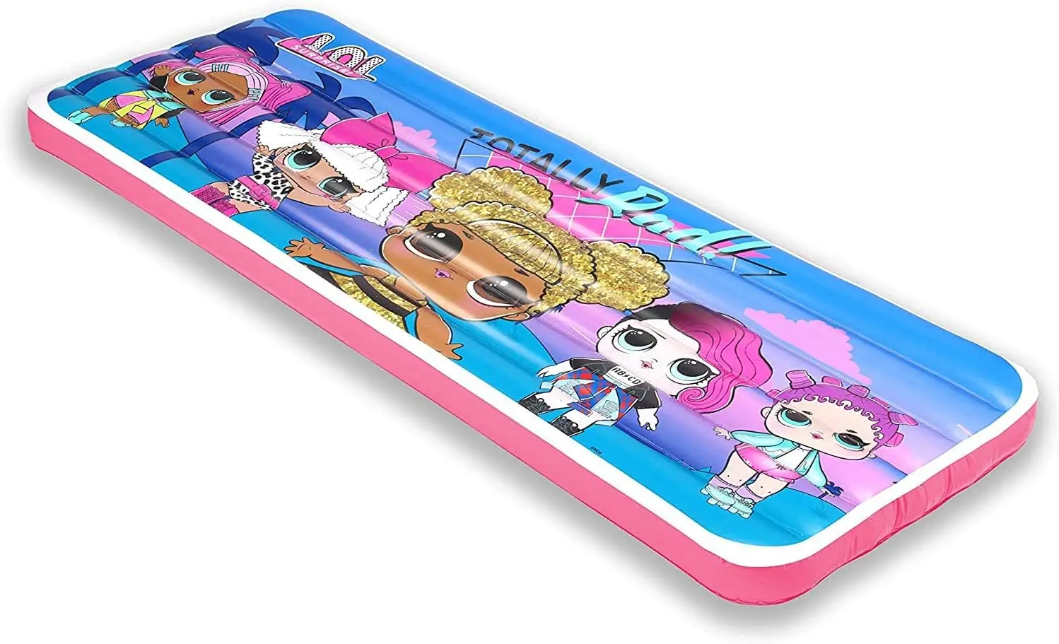 

Jr Twin-Size Kids Inflatable Air Bed, Blow-Up Mattr With ! Theme, Waterproof & Puncture Resistant Vinyl, Lightweight & Portable