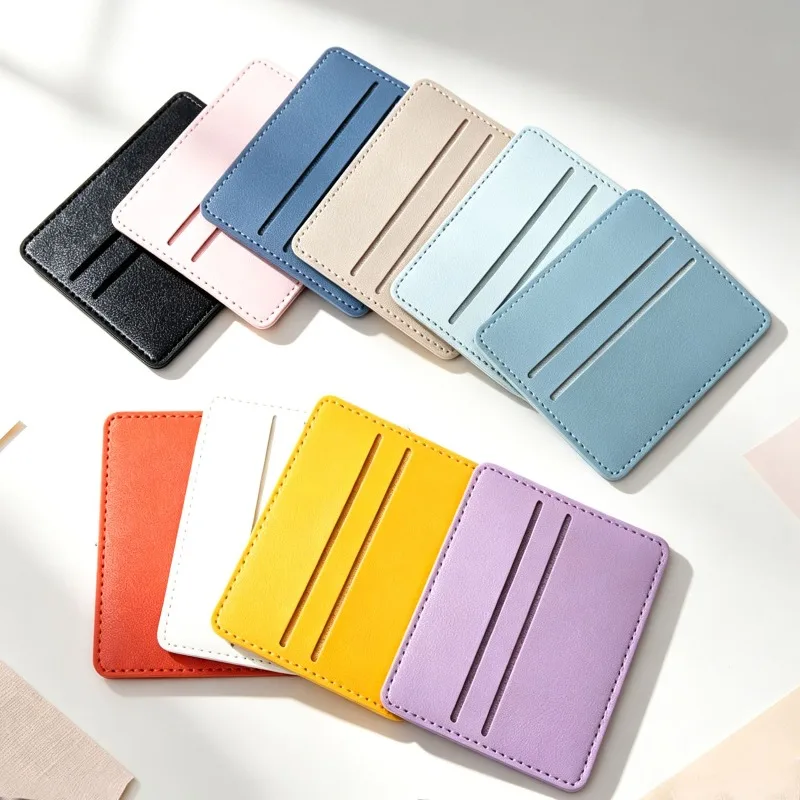 Slot Slim Wallet PU Leather Credit Card Holder wallet Short Purse ID P Card Holder Cover Bank Multi Slot Women Men