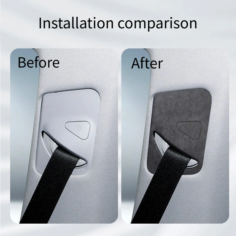 

Seat Belt Adjustment Panel Trim Stickers for Tesla Model Y Juniper 2025 Alcantara Suede Ultra Thin Sticker Interior Accessories