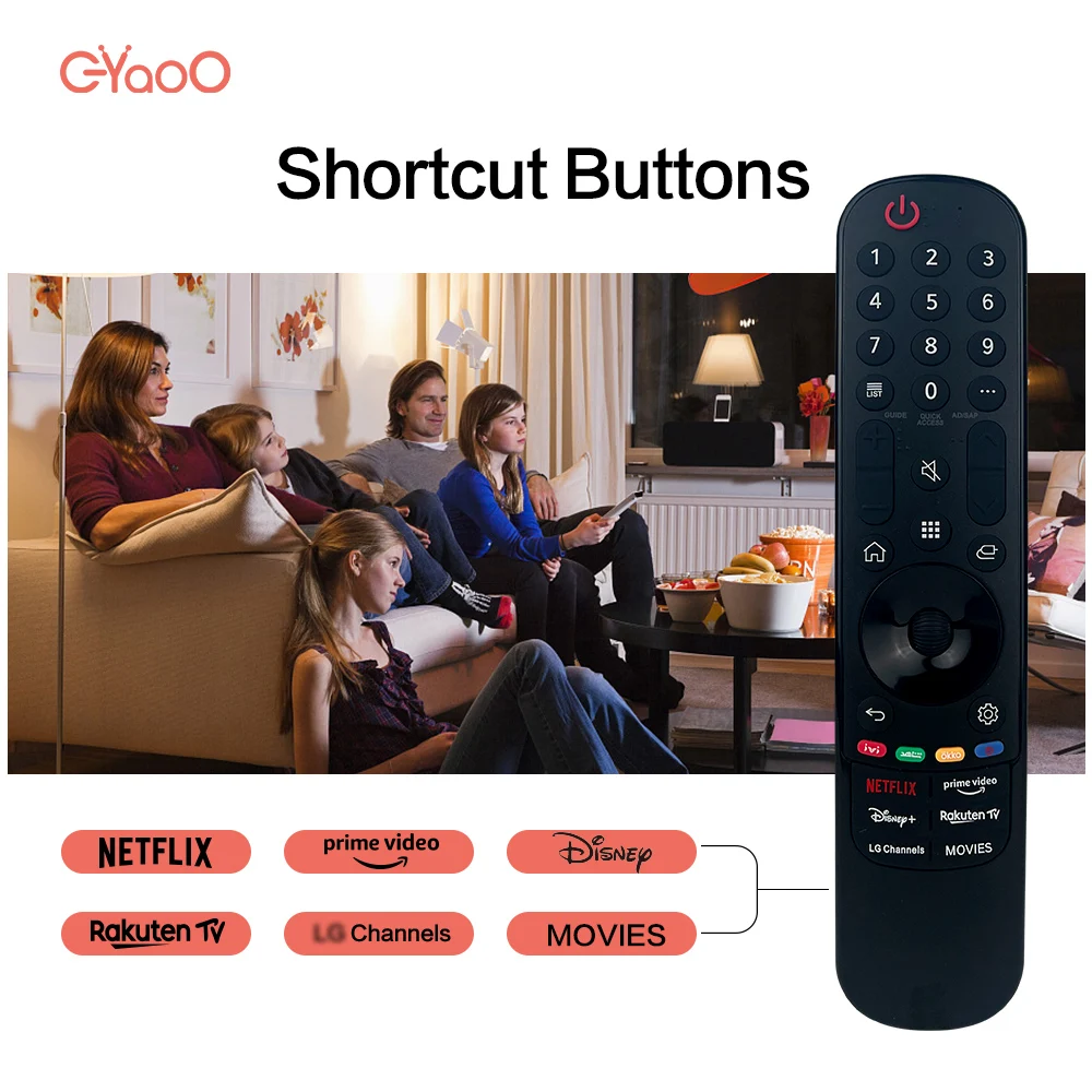 MR21GA Replacement for Smart Magic Remote Control MR23GA MR22GA MR20CA NO Pointer No Voice Function for UHD OLED QNED