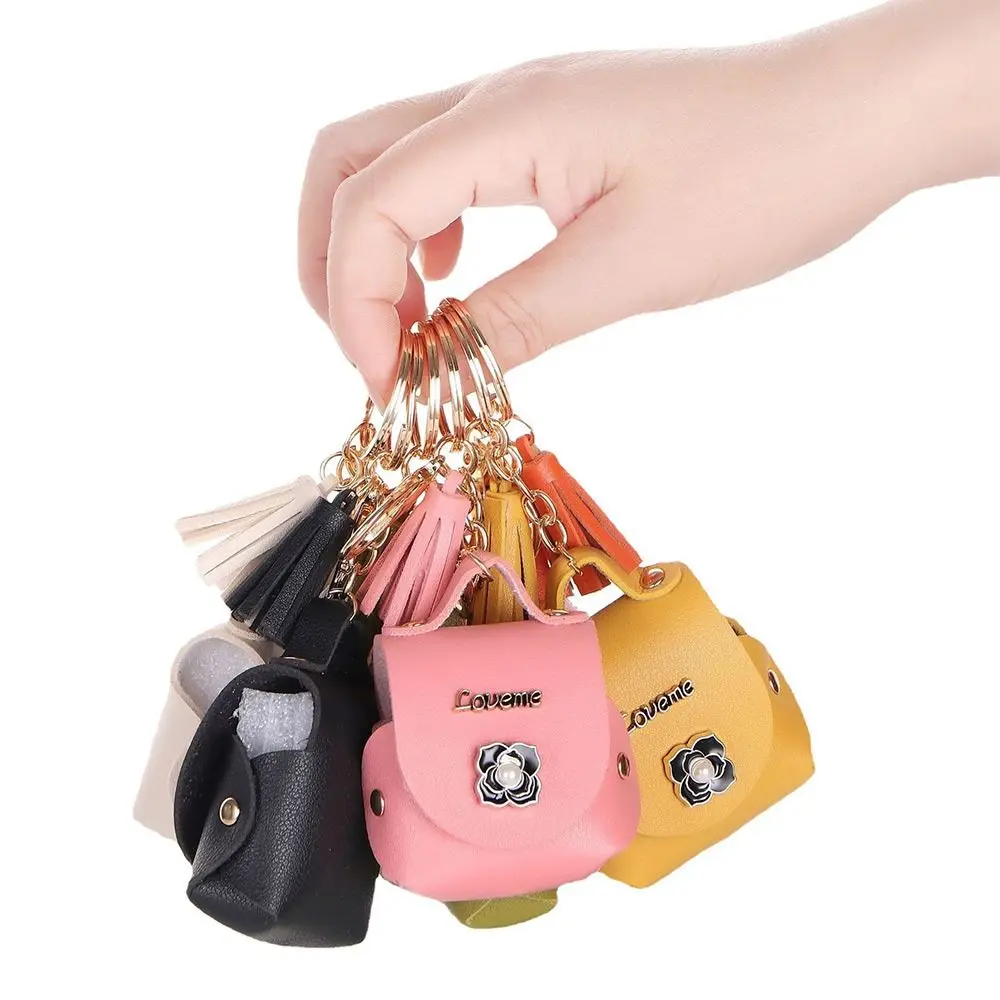 Mini Keychain Coin Wallet Soft Leather Purses Housekeeper Cute Pouch Portable High Quality Key Pendant Storage Bag for Men Women