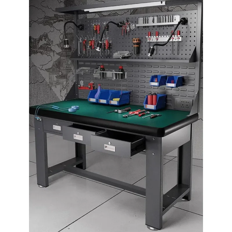 Heavy-duty anti-static workbench Stainless steel fitter bench Electrical laboratory Model workshop Inspection table
