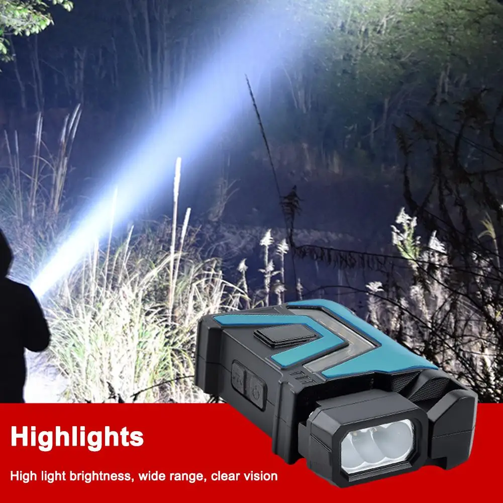 EDC Rotatable Work Light Ultra Bright LED Flashlight Outdoor Emergency Power Display Rechargeable Multi Functional Lighting Tool