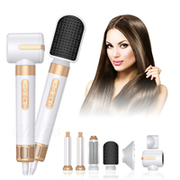 7 In 1 Hair Dryer Brush Brushless High Speed Hair Dryer with Diffuser Ionic Blow Dryer Hot Air Styling Comb Auto New Hair Curler