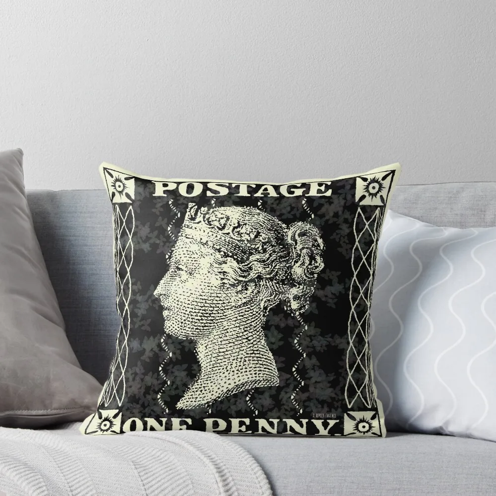 

Penny Black Stamp Throw Pillow Luxury Sofa Cushions Christmas Covers For Cushions Custom Cushion Photo Sitting Cushion pillow